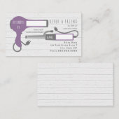 Carte De Visite Sèche-souffle violet + Curling Iron Salon Orientat (Devant / Derrière)