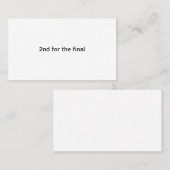 Carte De Visite seconde pour le quatrième (Devant / Derrière)