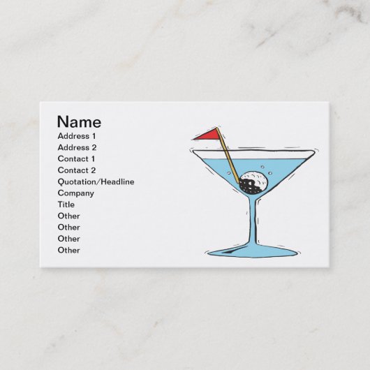 Carte De Visite Secoué non remué (Devant)