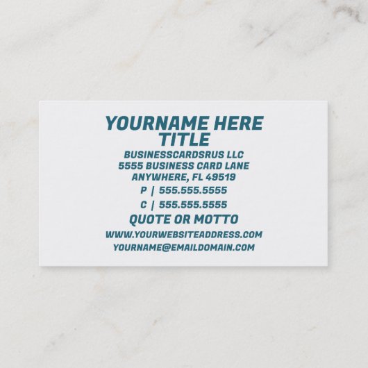 Carte De Visite Secourt de chat (Dos)