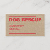 Carte De Visite Secourt de chien (Devant)