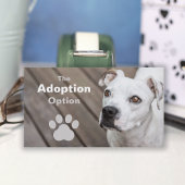 Carte De Visite Secourt de chien blanc pour animal de compagnie ou