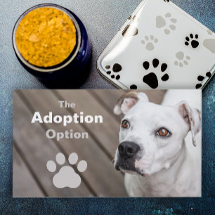 Carte De Visite Secourt de chien blanc pour animal de compagnie ou