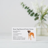 Carte De Visite Secourt De Chiens De Boxe Et Maisons De Foster (Debout devant)