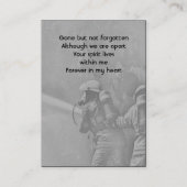 Carte De Visite Secourt de pompier de pompiers (Devant)