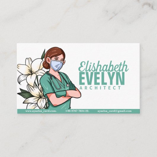 Carte De Visite Secourt de spécialité Médicale de l'hôpital (Devant)