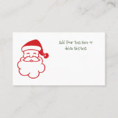 Carte De Visite Secret Père Noël Clues Christmas jeu d'échange de  (Dos)