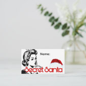 Carte De Visite Secret Santa Name Card (Debout devant)