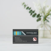 Carte De Visite Secrétaire général de Simple Grey Elegance Company (Debout devant)