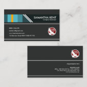 Carte De Visite Secrétaire général de Simple Grey Elegance Company (Devant / Derrière)