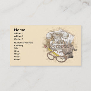 Carte De Visite Secrétaire retraité