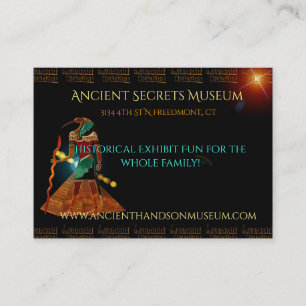 Carte De Visite Secrets anciens THOTH 3D Egyptian Scifi MUSEUM