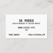 Carte De Visite Section de la Croix du Cerveau Midsagittal (Dos)