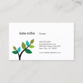 Carte De Visite Sécure de feuille verte moderne Beauté biologique  (Dos)