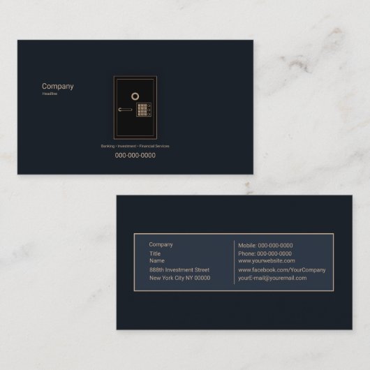 Carte De Visite Sécurité bancaire (Devant / Derrière)