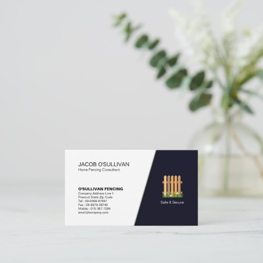 Carte De Visite Sécurité des clôtures (Debout devant)
