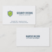 Carte De Visite Sécurité des données | Exploration de données | Pr (Devant / Derrière)