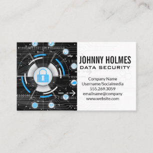 Carte De Visite Sécurité en ligne   Cyber technologie