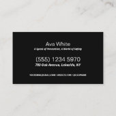 Carte De Visite Sécurité incendie QR (Dos)