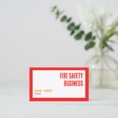 Carte De Visite Sécurité incendie QR personnalisée (Debout devant)