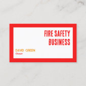 Carte De Visite Sécurité incendie QR personnalisée (Devant)