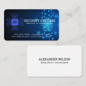 Carte De Visite Sécurité numérique | Agence de protection | Techno (Devant / Derrière)