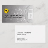 Carte De Visite Sécurité numérique | Cyber Tech Arrière - plan (Devant / Derrière)