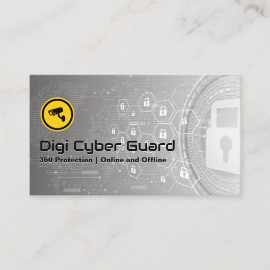 Carte De Visite Sécurité numérique | Cyber Tech Arrière - plan (Devant)