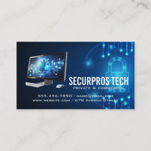 Carte De Visite Sécurité numérique Cyber Tech IA