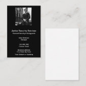 Carte De Visite Sécurité Personnelle Et Gardiens Du Corps (Devant / Derrière)