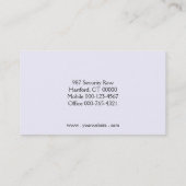 Carte De Visite Sécurité professionnelle personnalisée noir blanc (Dos)