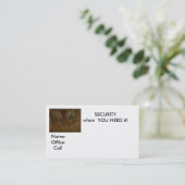 Carte De Visite SÉCURITÉ quand VOUS AVEZ BESOIN de lui ! , (Debout devant)