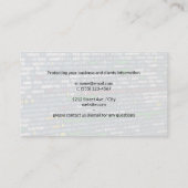 Carte De Visite Sécurité réseau | Caméra de sécurité (Dos)