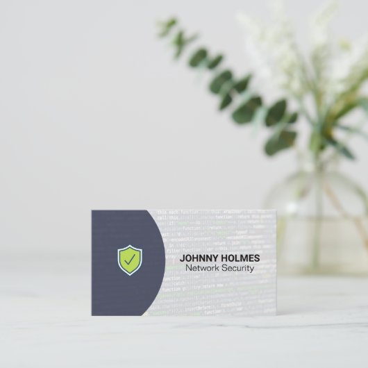 Carte De Visite Sécurité réseau | Coder | Programmeur (Debout devant)