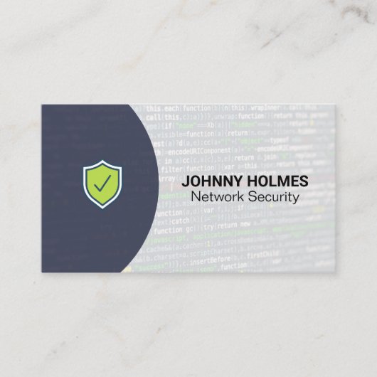 Carte De Visite Sécurité réseau | Coder | Programmeur (Devant)