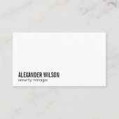 Carte De Visite Sécurité réseau | Cyber-codage (Dos)