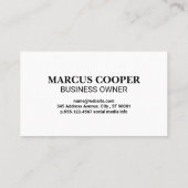 Carte De Visite Sécurité technologique des réseaux modernes | Logo (Dos)