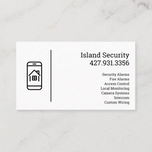 Carte De Visite Security Company (Devant)