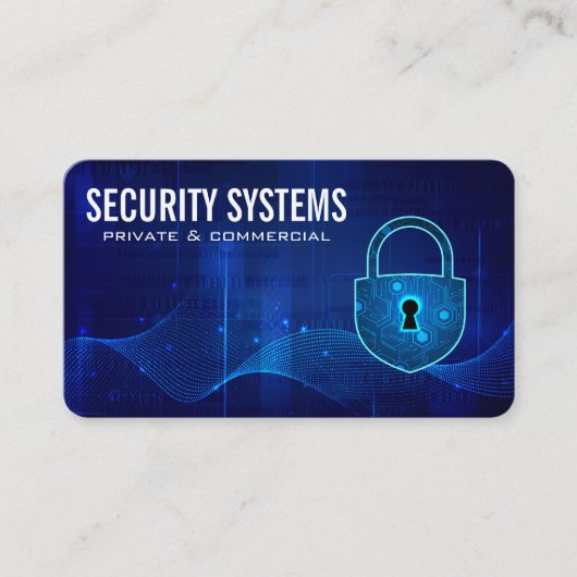 Carte De Visite Security Cyber Lock | Modern Tech (Devant)