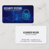 Carte De Visite Security Cyber Lock | Modern Tech (Devant / Derrière)