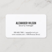 Carte De Visite Security Cyber Lock | Modern Tech (Dos)