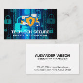 Carte De Visite Security Tech Camera | Padlocks Coding (Devant / Derrière)