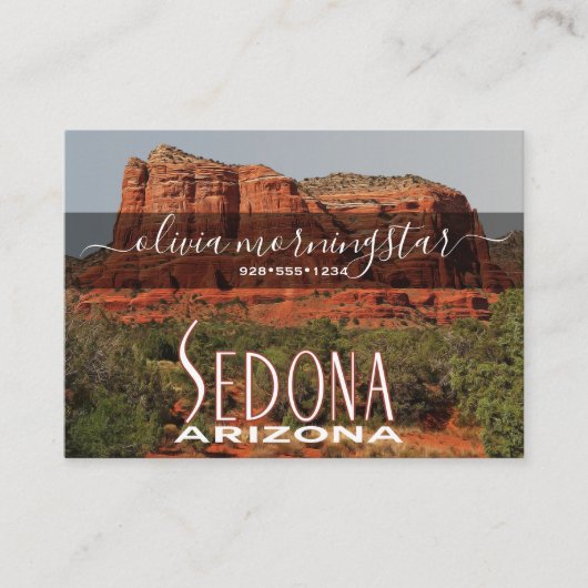 Carte De Visite Sedona AZ code QR (Devant)