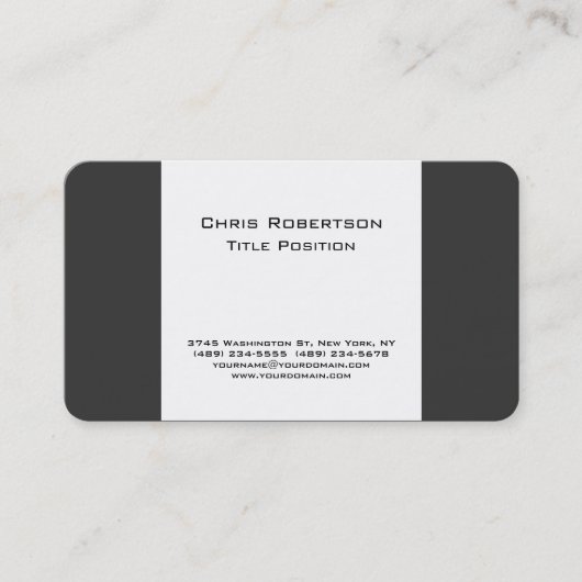 Carte de visite séduisant gris blanc (Devant)