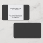 Carte de visite séduisant gris blanc (Devant / Derrière)