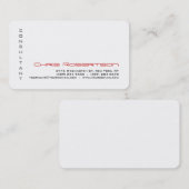 Carte de visite séduisant gris blanc rouge (Devant / Derrière)