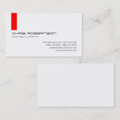 Carte de visite séduisant gris blanc rouge (Devant / Derrière)