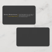 Carte de visite séduisant gris jaune (Devant / Derrière)