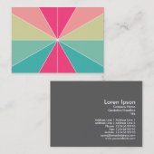 Carte De Visite Segments de couleur 01 (Devant / Derrière)