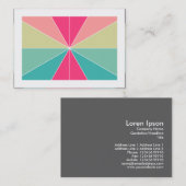 Carte De Visite Segments de couleur 01 (Bordé) (Devant / Derrière)